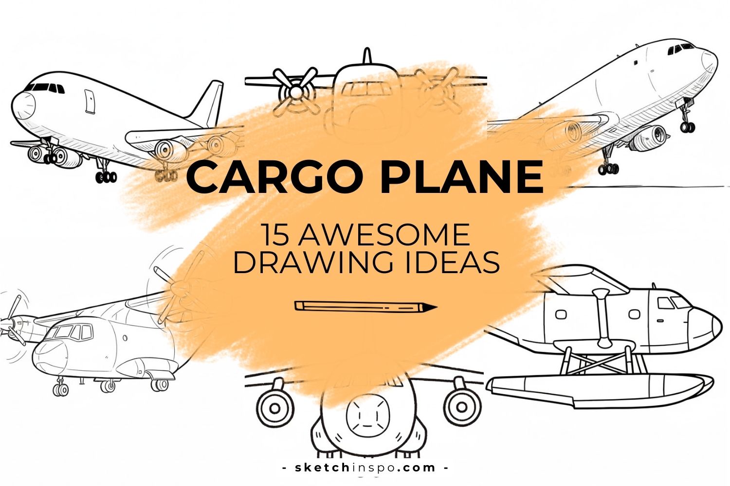 15 Awesome Cargo Plane Drawing Ideas