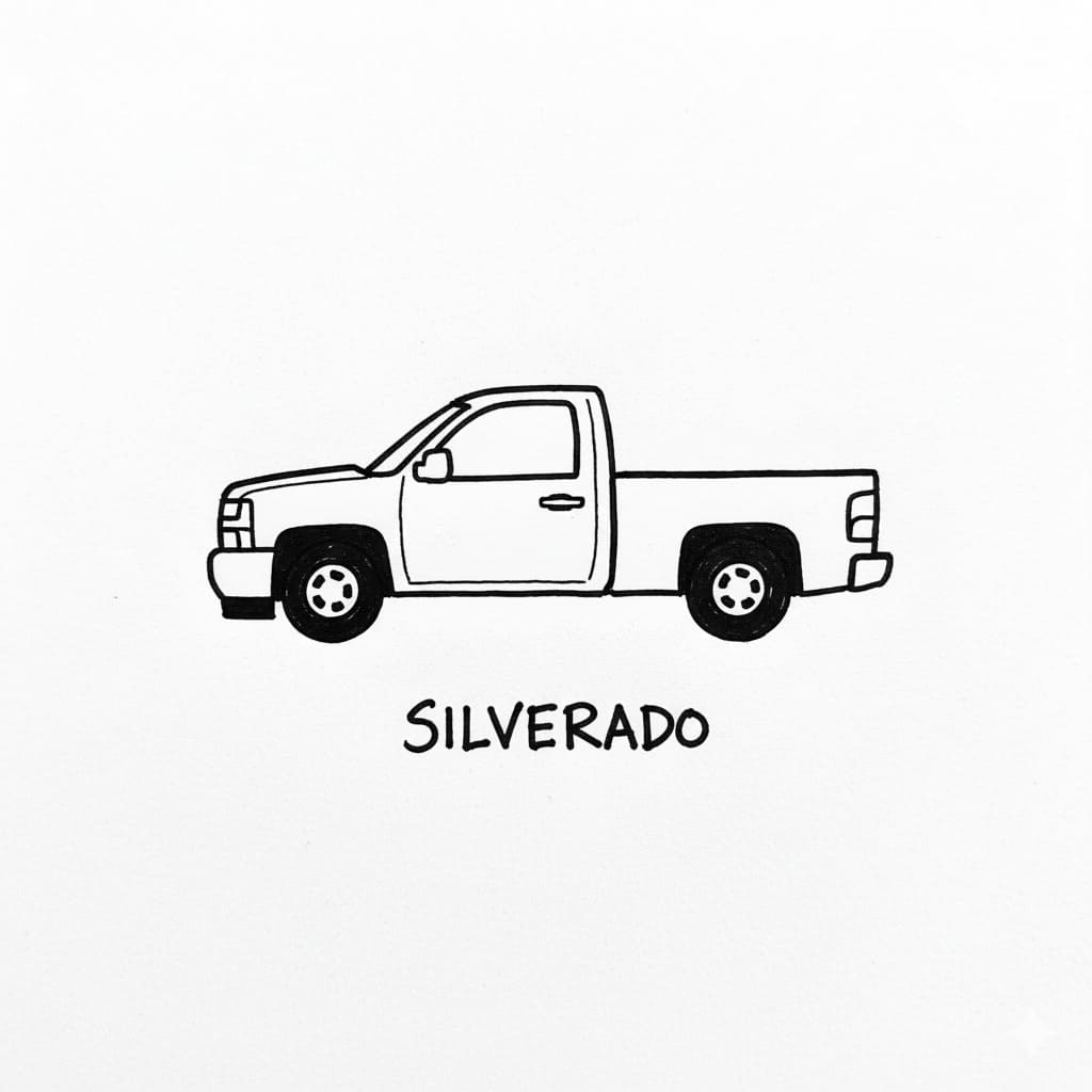 Chevrolet Silverado drawing idea
