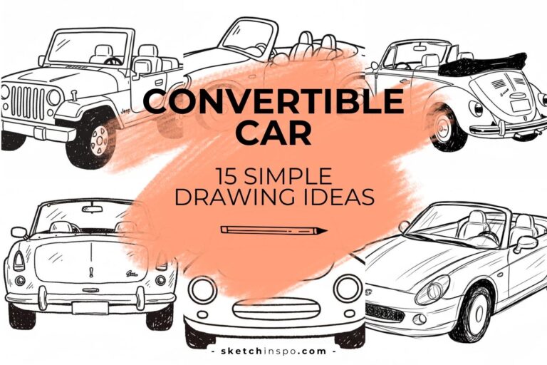 Doodle Drive: 15 Simple Convertible Car Drawing Ideas to Sketch Today