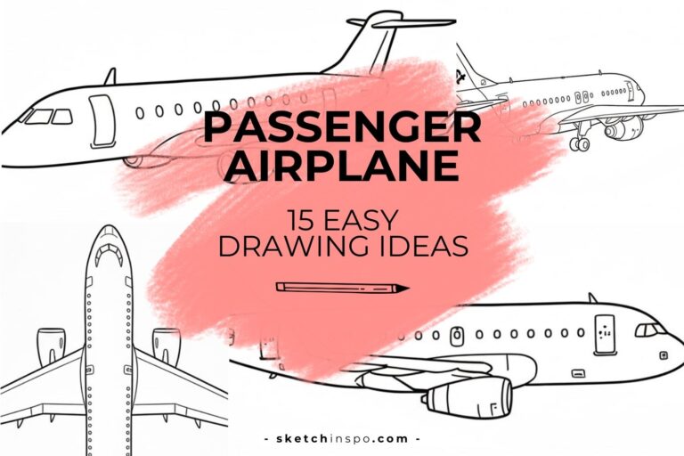 From Jets to Jumbo Planes: 15 Easy Passenger Airplane Drawing Ideas to Try