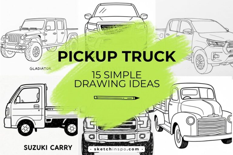15 Pickup Truck Drawing Ideas for Beginners