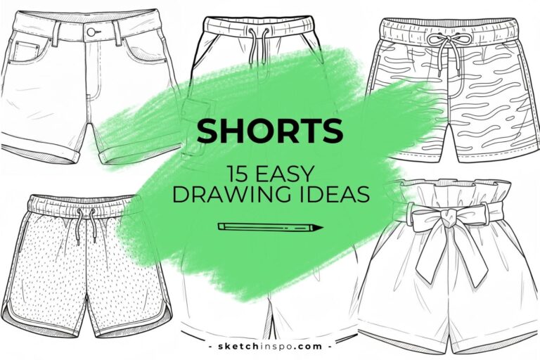 Easy Black and White Shorts Drawing Ideas