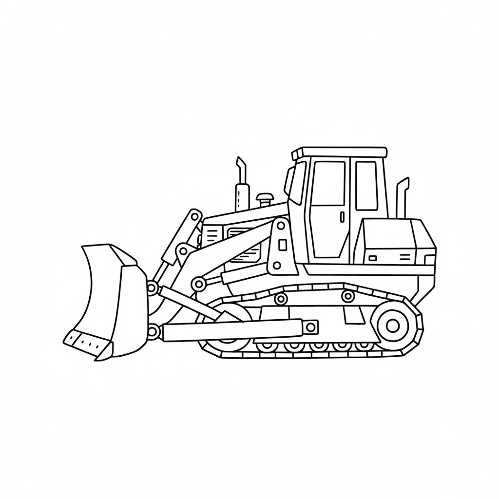 Bulldozer With Articulated Blade drawing idea