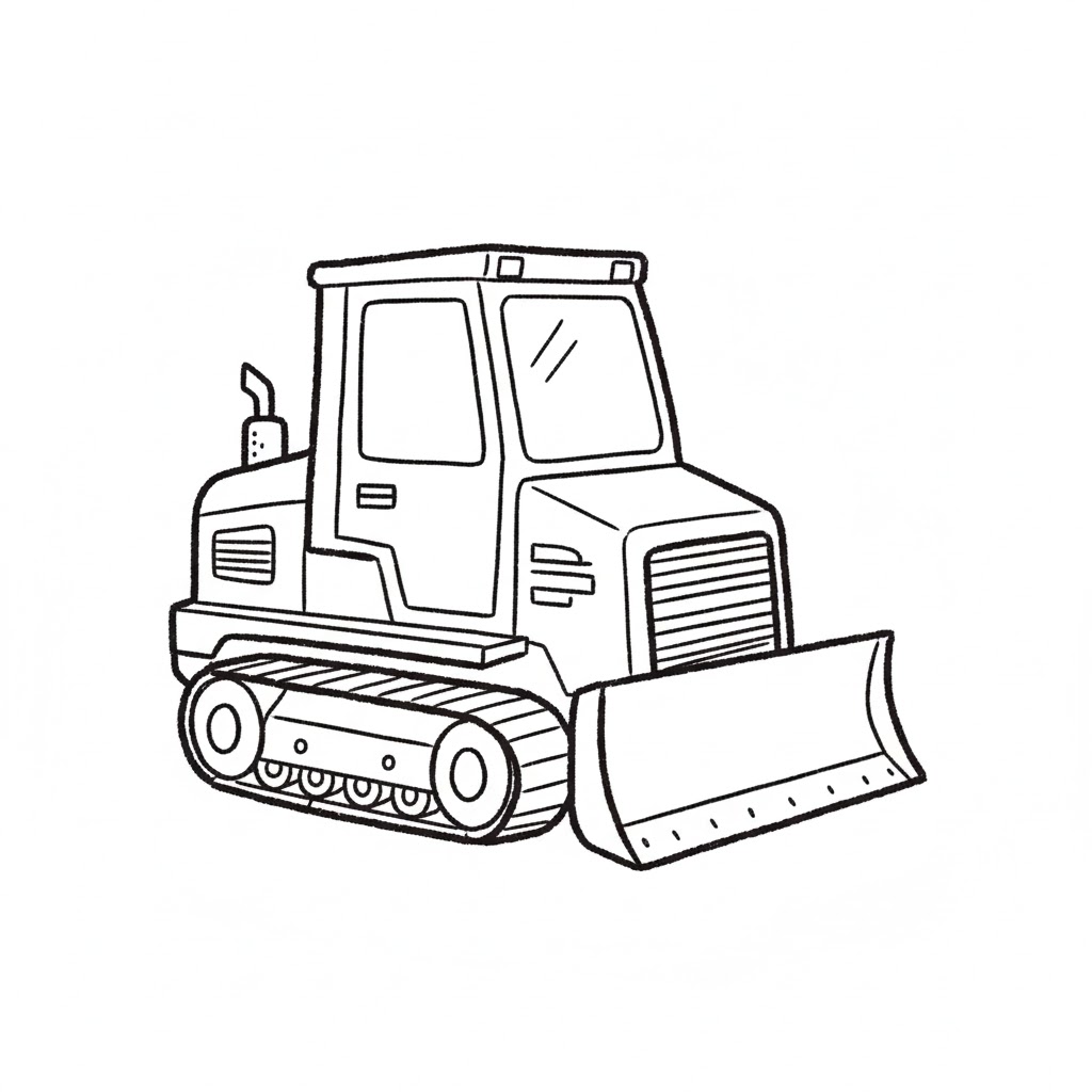 Compact Mini Bulldozer drawing idea