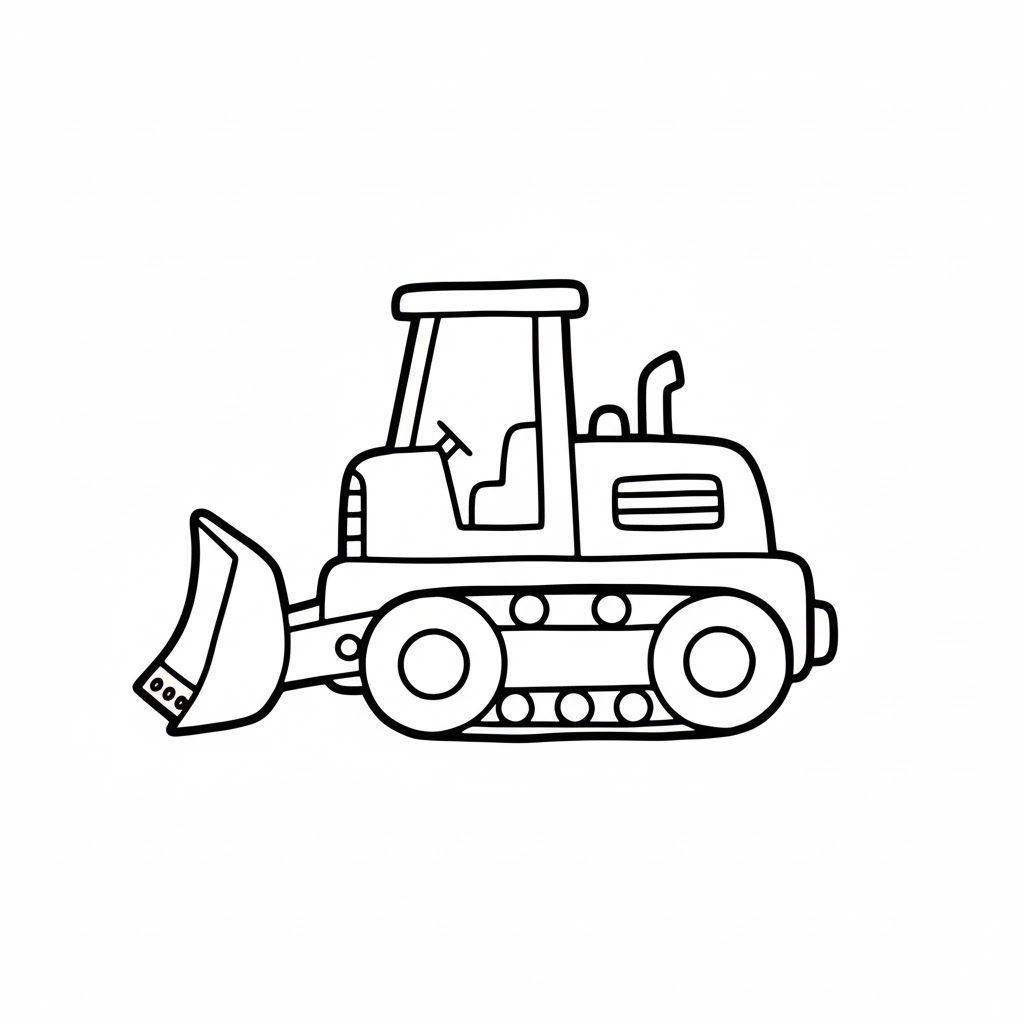 Tiny Toy Bulldozer Style drawing idea
