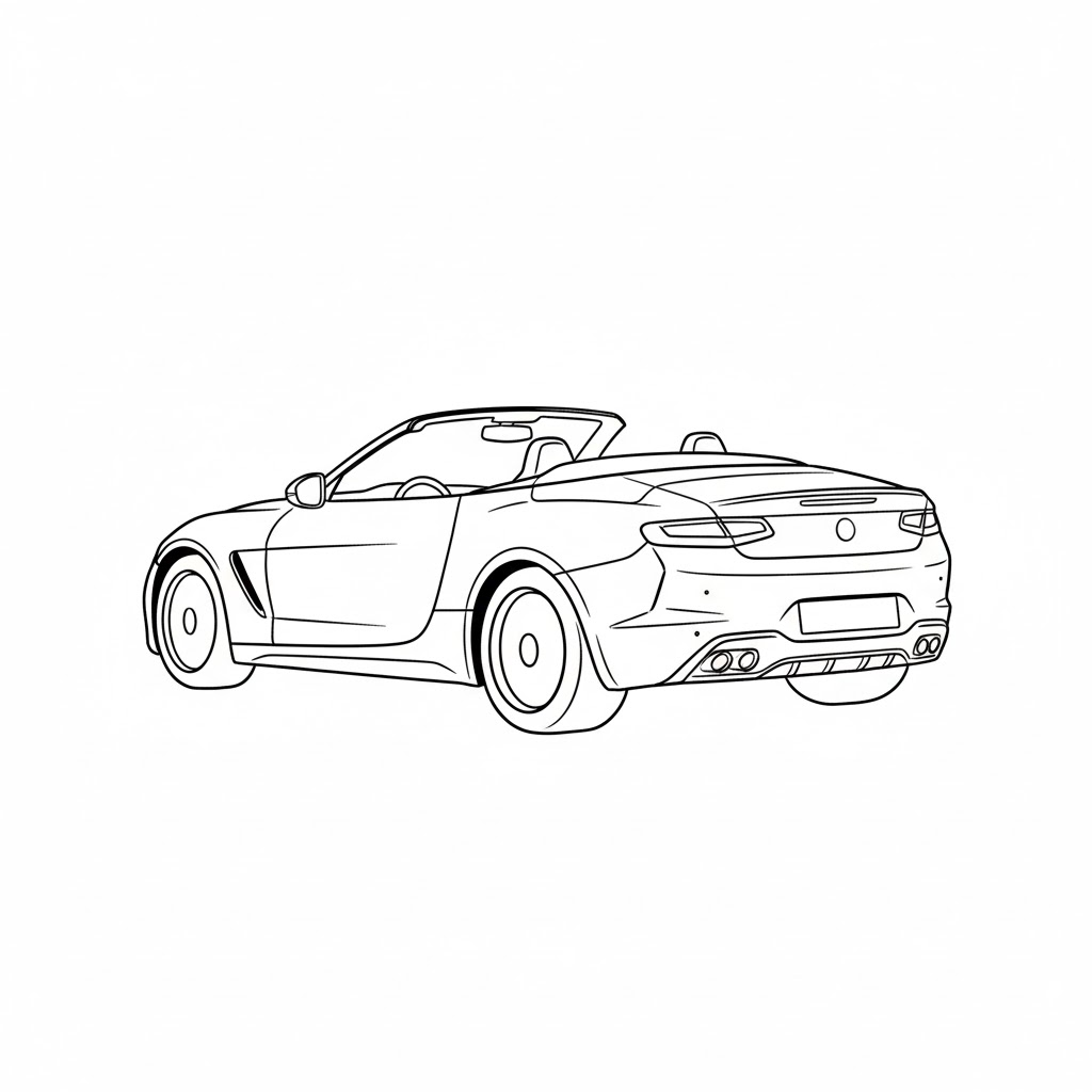 Rear Three-Quarter Sports Coupe