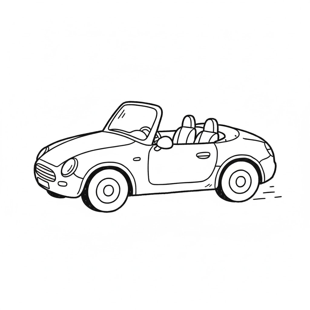 Angled Roadster View Convertible Car