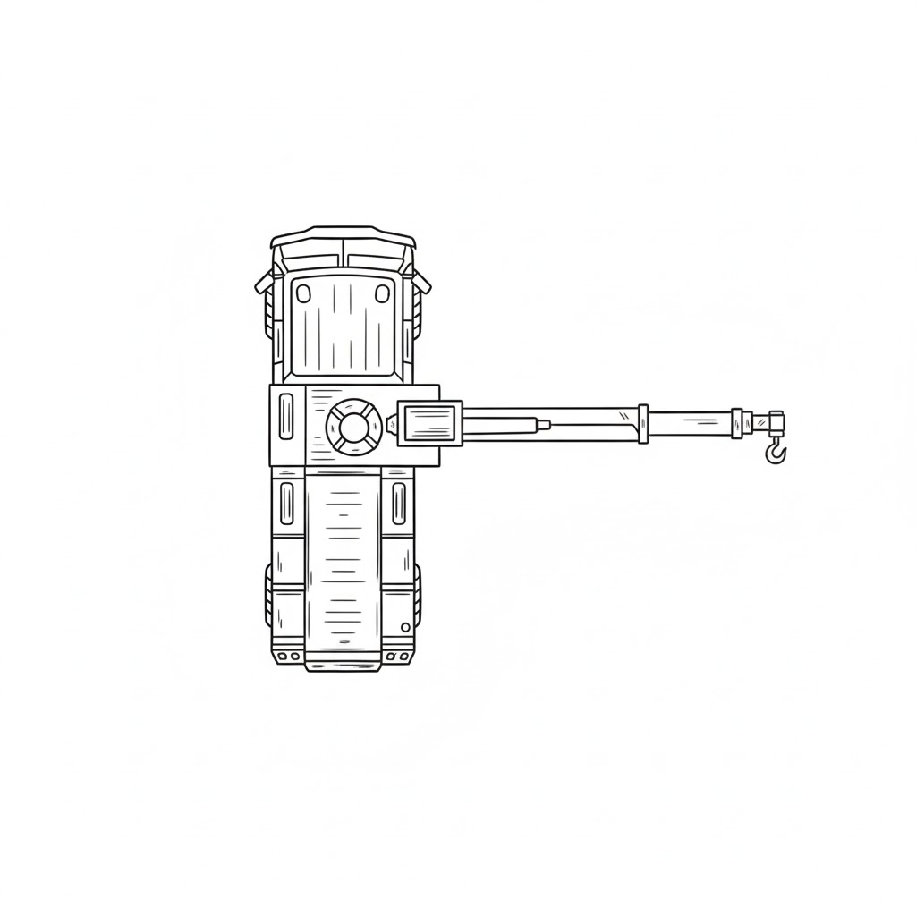 Roadside Utility Repair Crane drawing idea