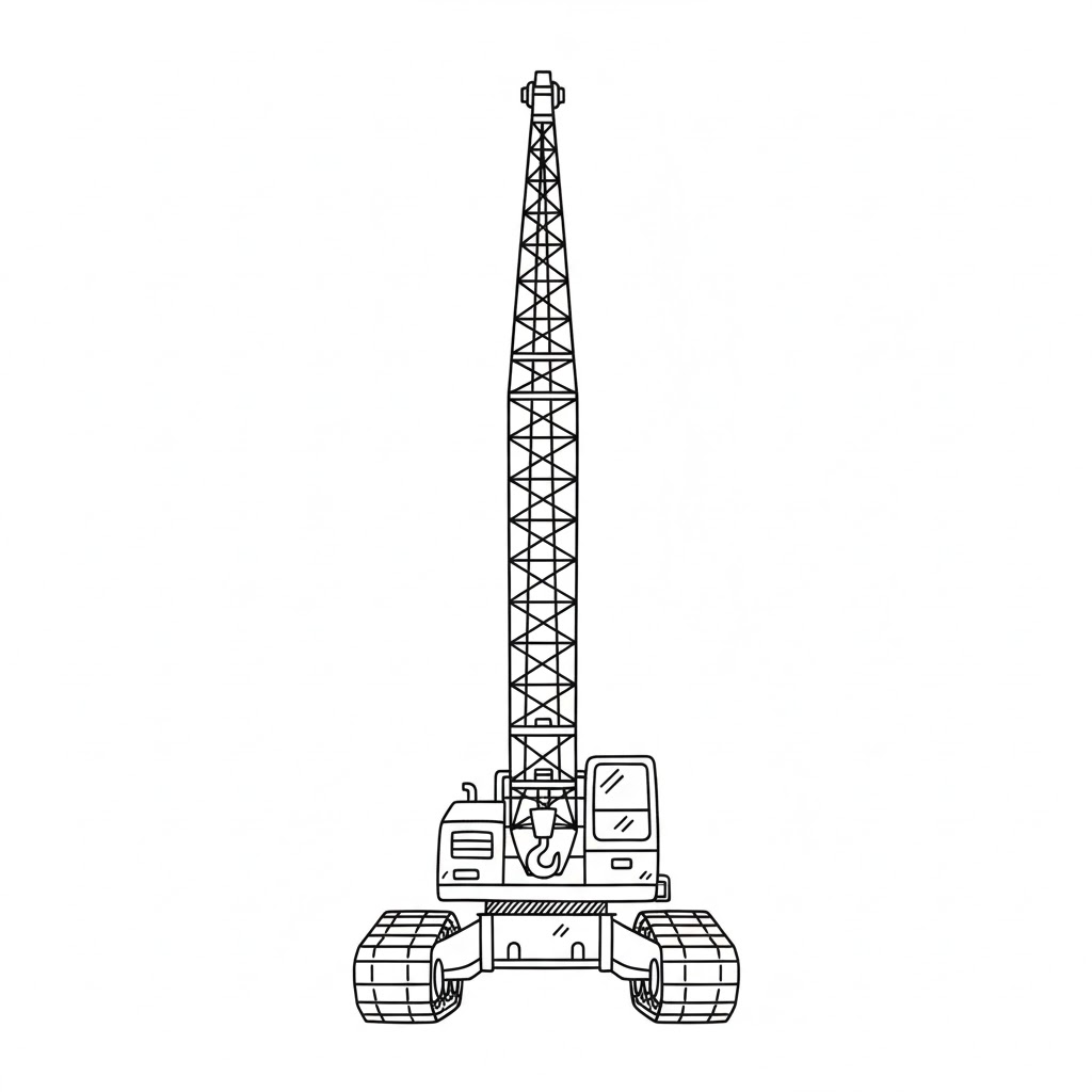 Crawler Crane Truck drawing idea