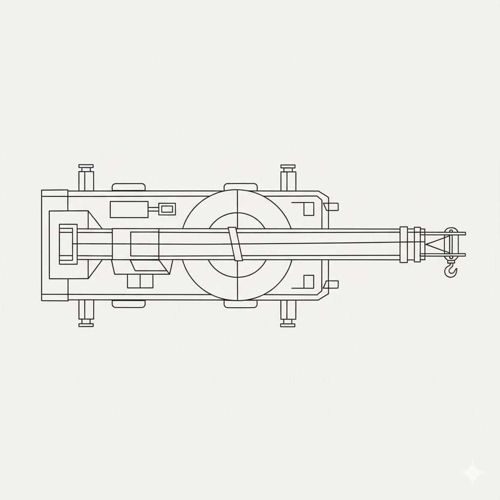 Rotating Crane Truck drawing idea