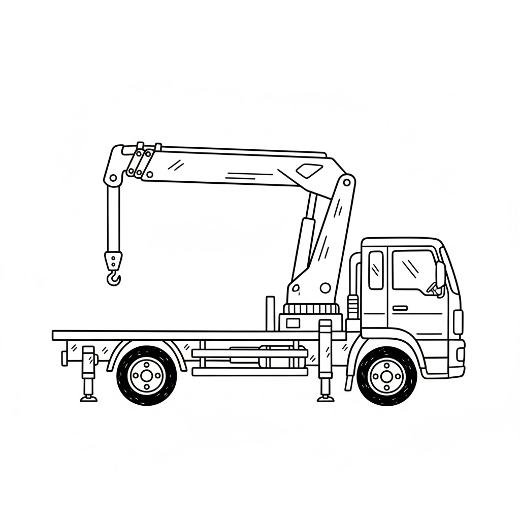 Articulated Knuckle Boom Crane drawing idea