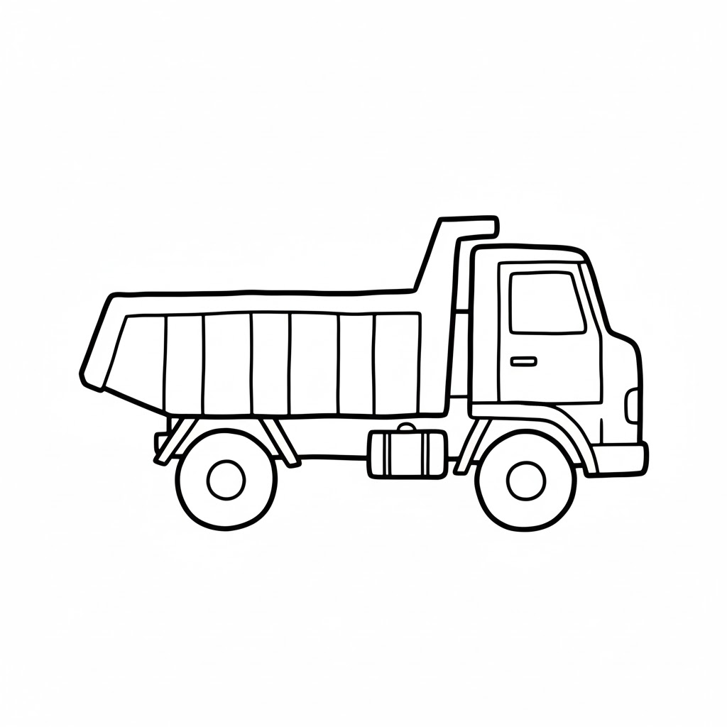 Simple Side-View Dump Truck Doodle