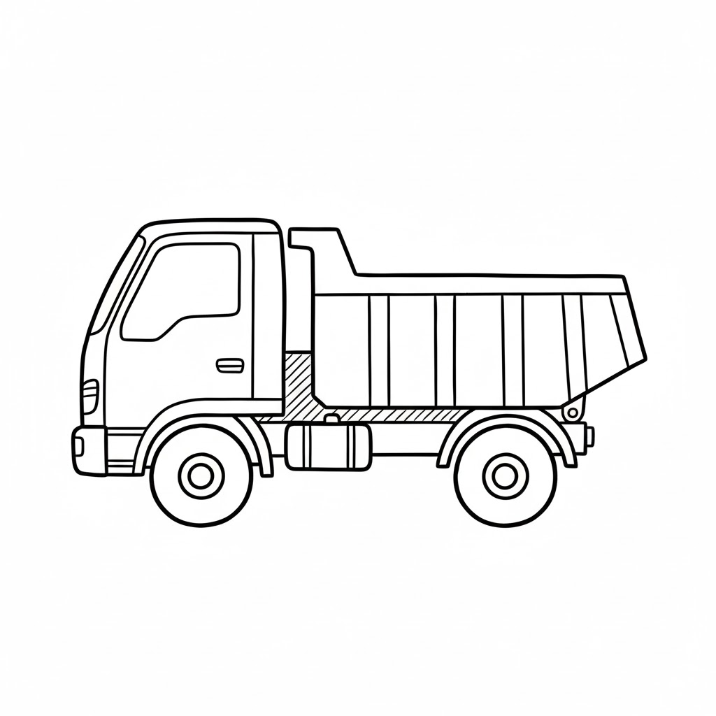 Compact City Dump Truck drawing idea