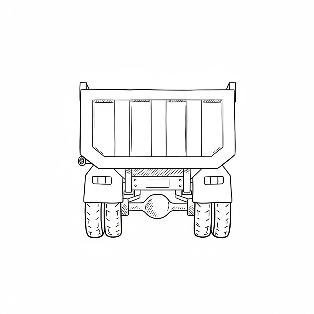 Rear-View Dump Truck drawing idea