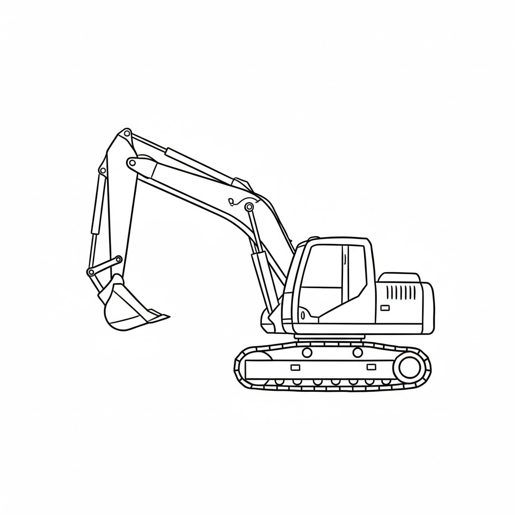 Simple Crawler Excavator Doodle