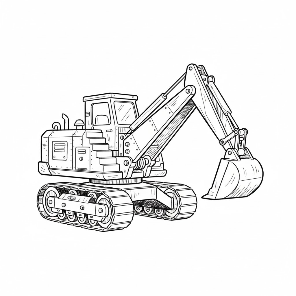 Vintage Mechanical Excavator (Old-School Body)