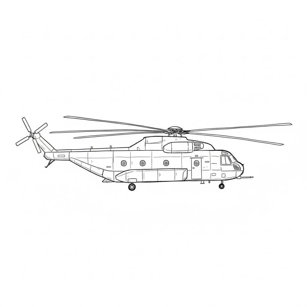 Heavy-Lift Helicopter drawing idea