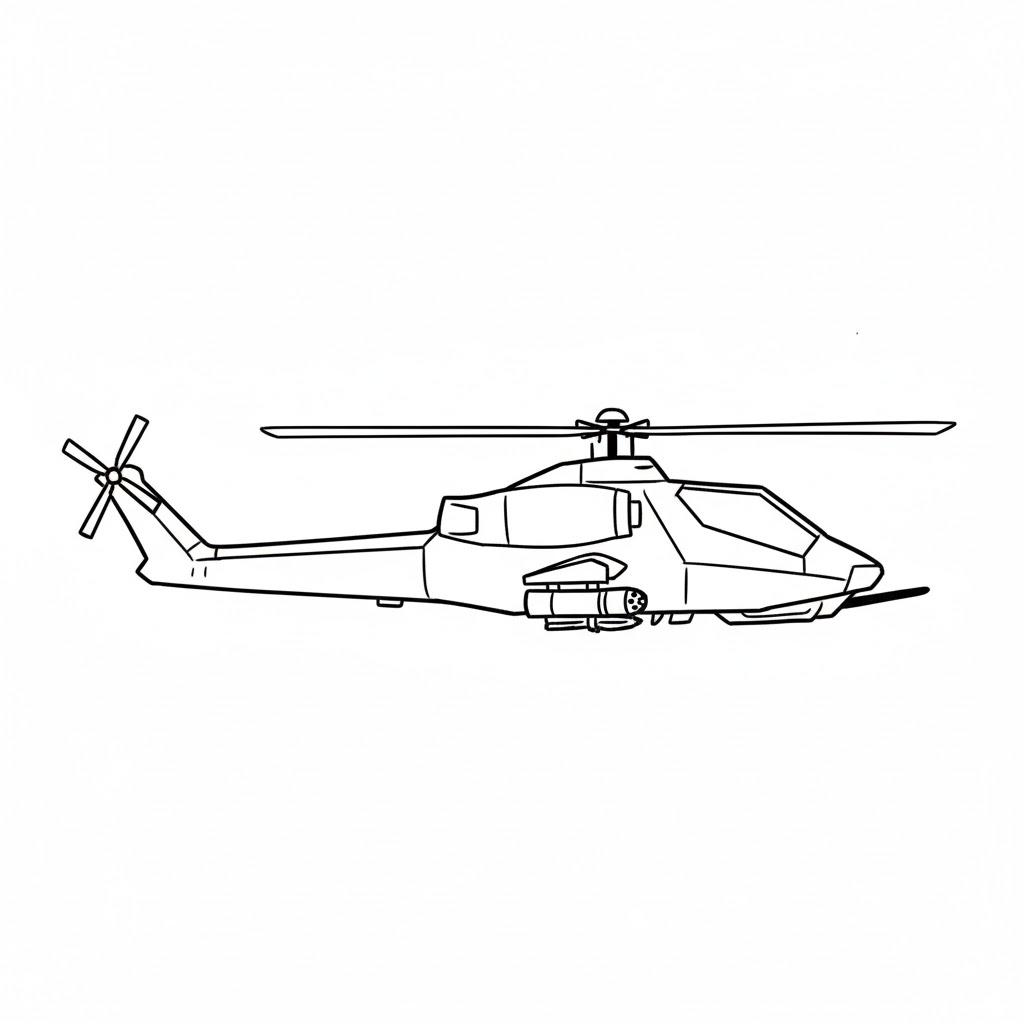 Military Attack Helicopter drawing idea