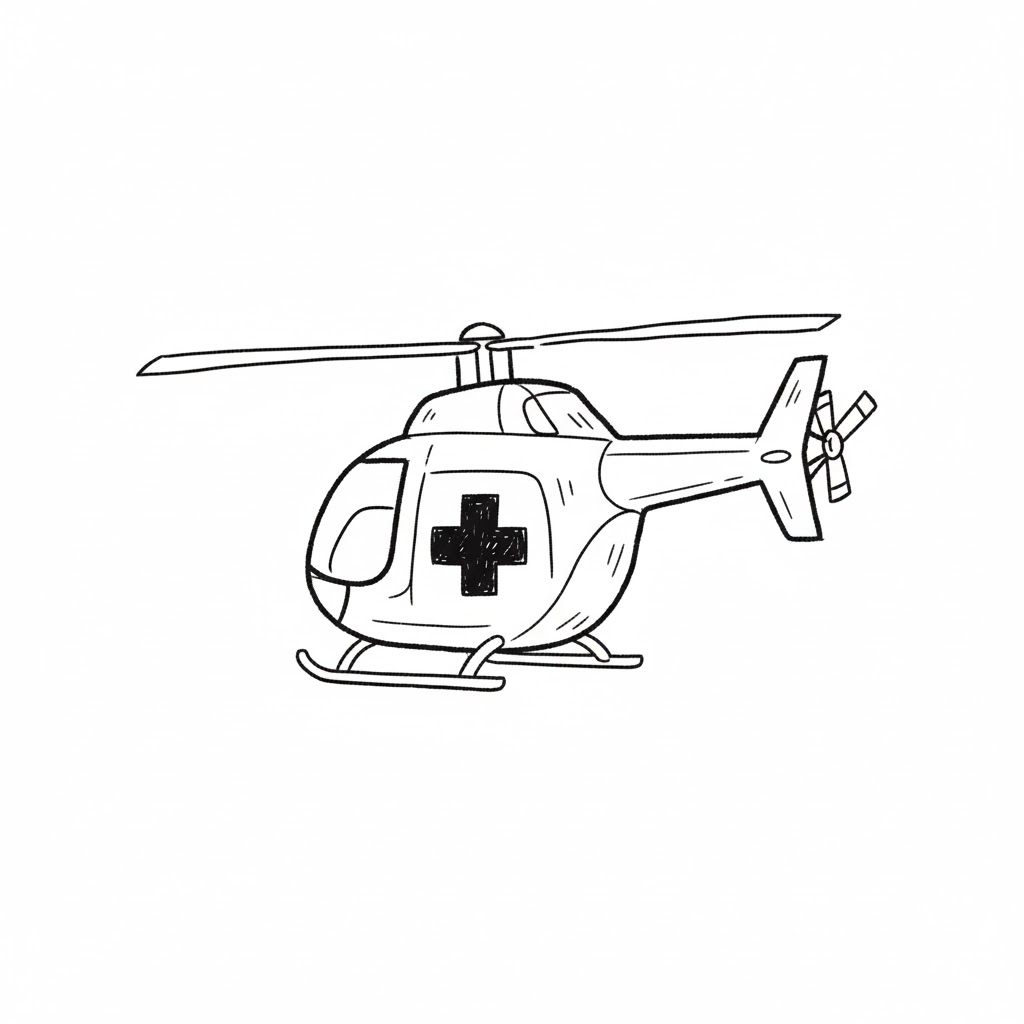 Medical Emergency Helicopter drawing idea