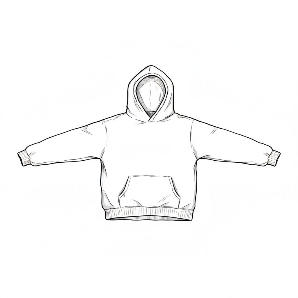 Hoodie Lying Flat on the Ground