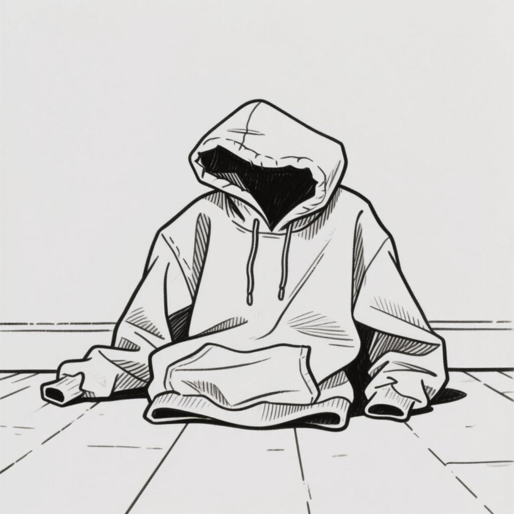 Crumpled Hoodie on the Floor