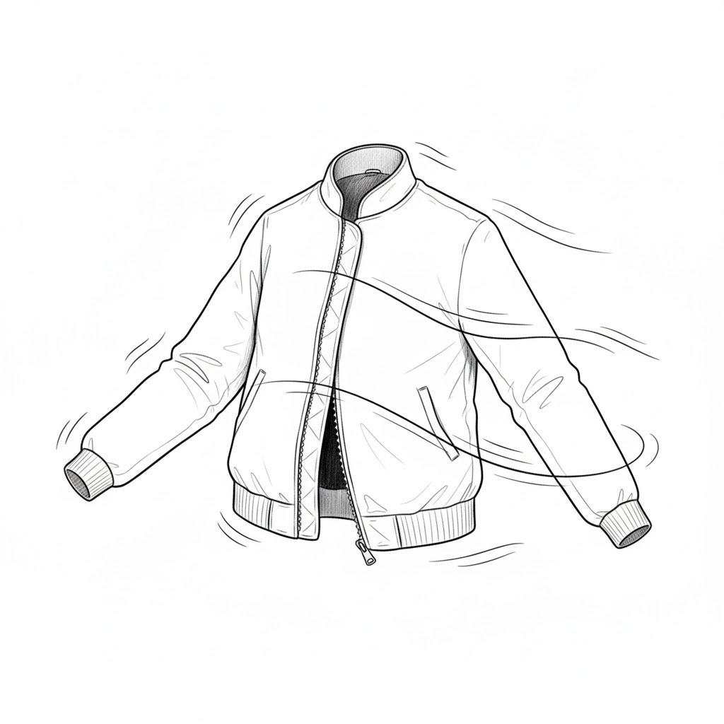 Jacket Blowing in the Breeze