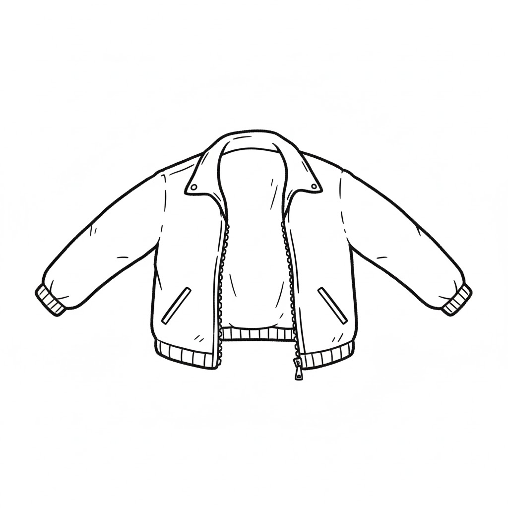 Jacket Wide Open Like It Was Just Taken Off