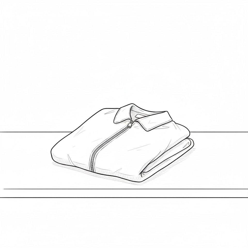 Jacket Folded Neatly on a Flat Surface