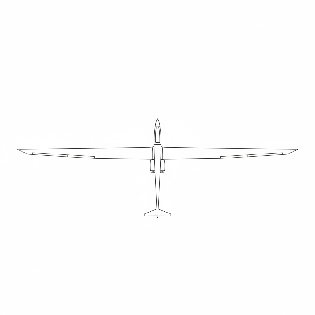 Jet Glider with Long Wings drawing idea
