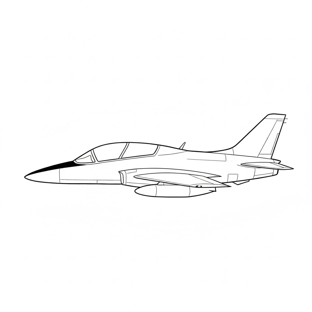 Jet Trainer Aircraft drawing idea