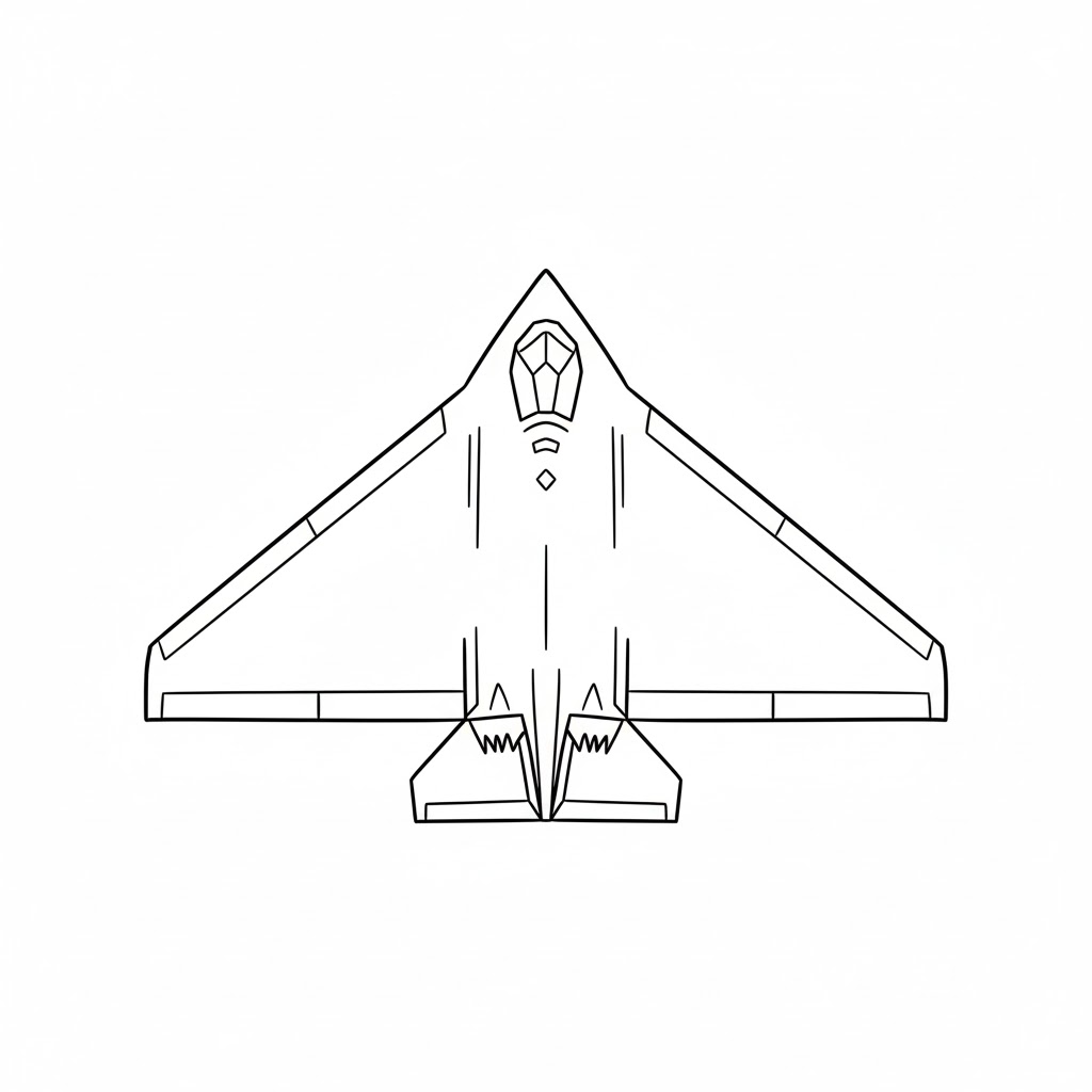 Stealth Bomber drawing idea