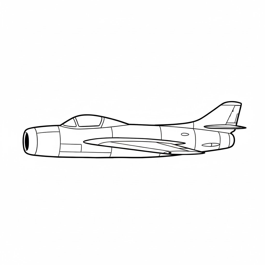 Vintage Military Jet drawing idea