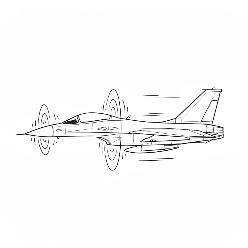 Supersonic Jet drawing idea