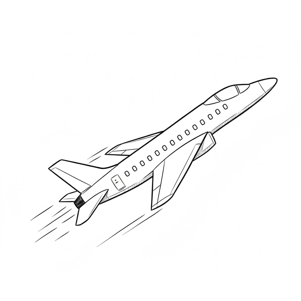 Jet Taking Off drawing idea