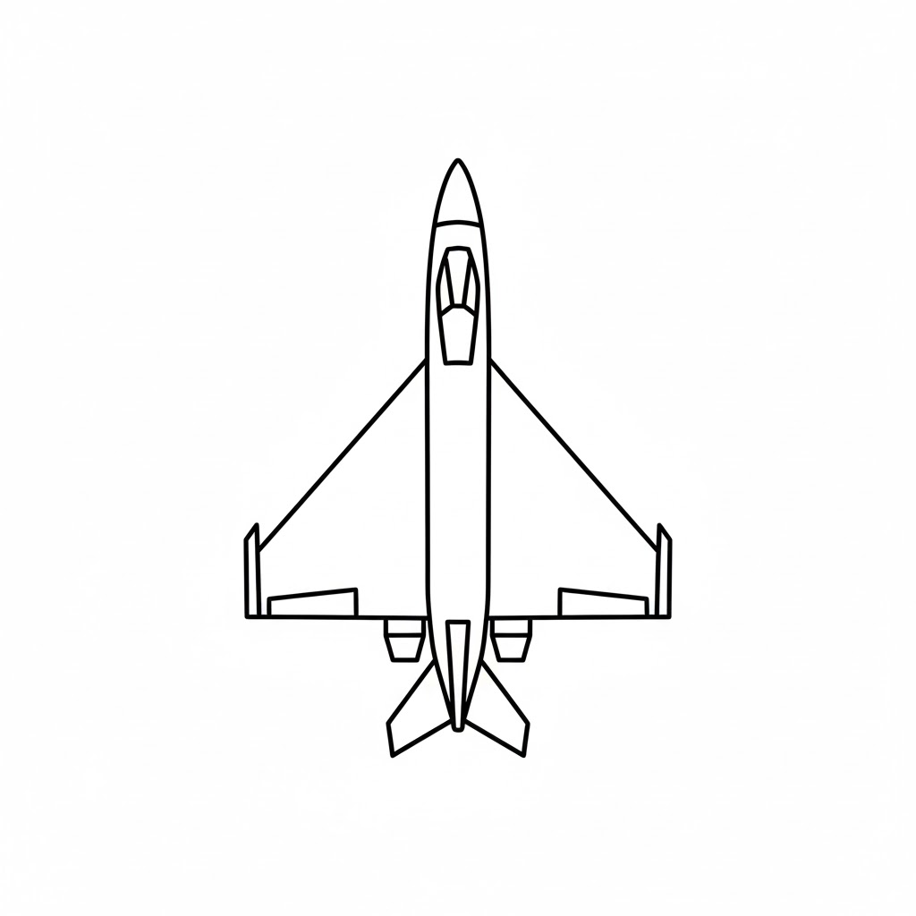 Folded-Wing Jet drawing idea