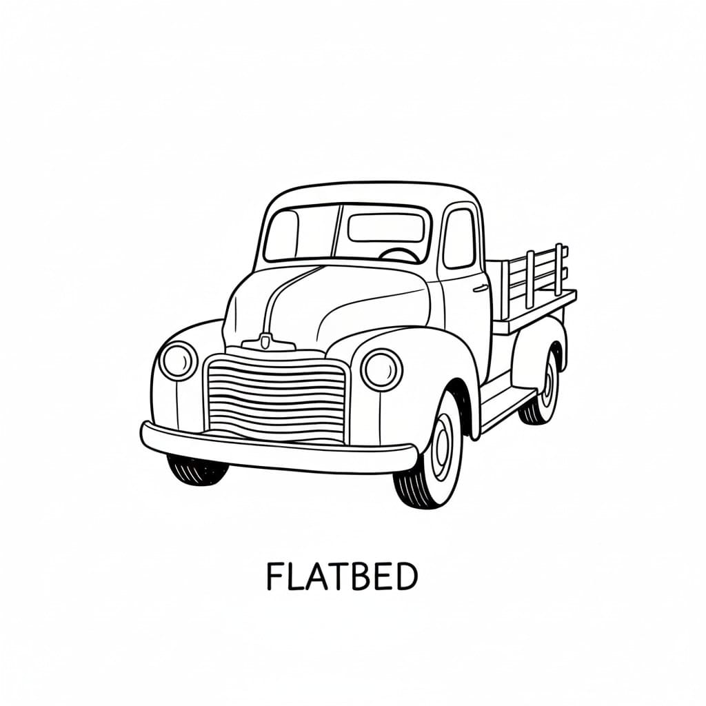 Vintage Flatbed drawing idea
