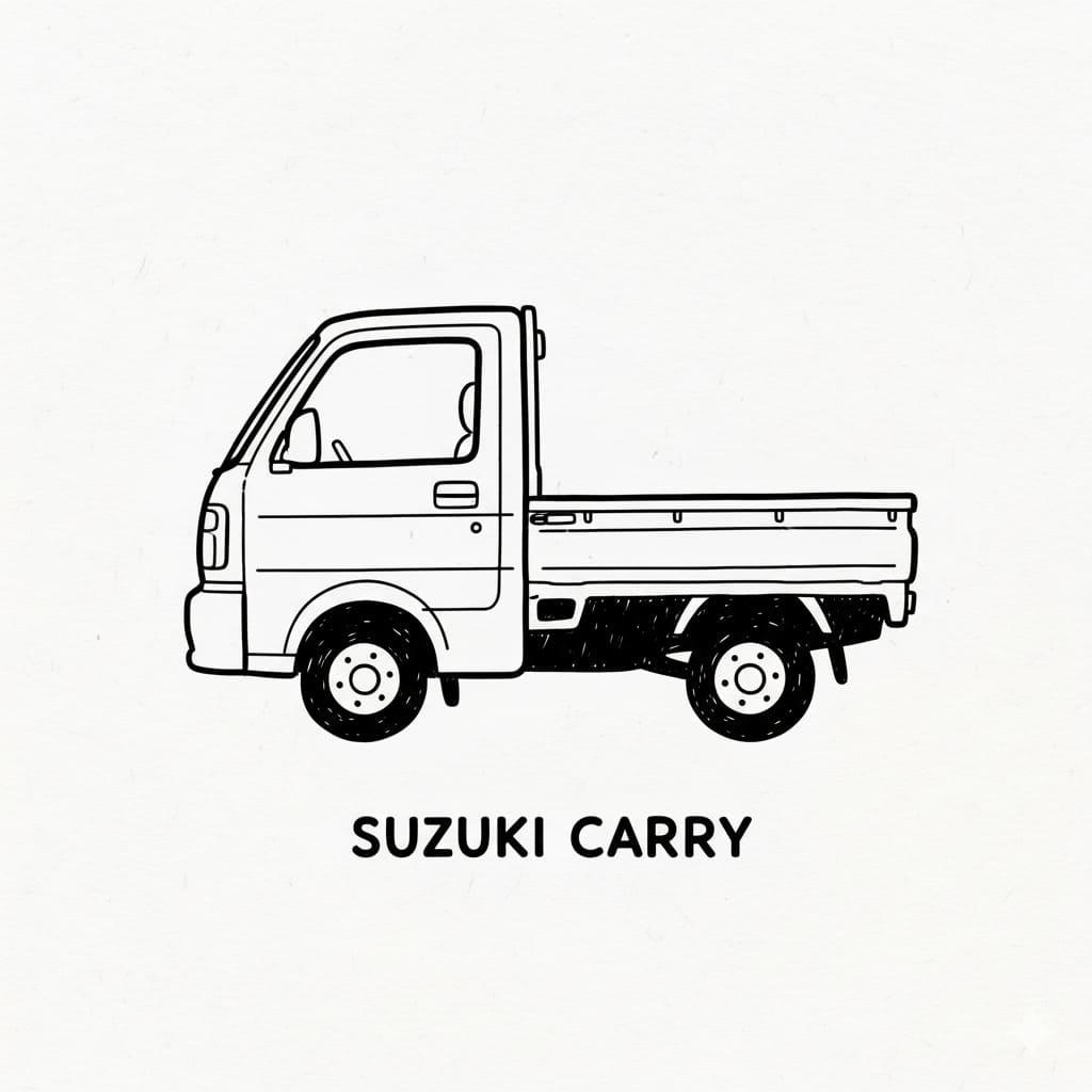 Suzuki Carry Kei Truck drawing idea