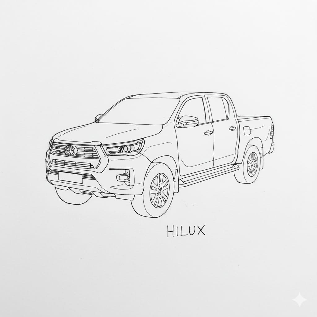 Toyota Hilux drawing idea