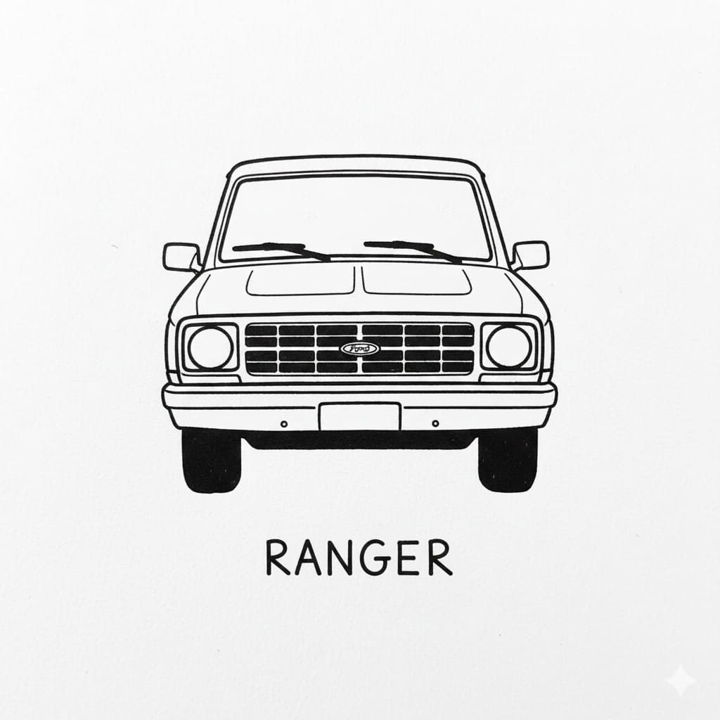 Vintage Ford Ranger drawing idea
