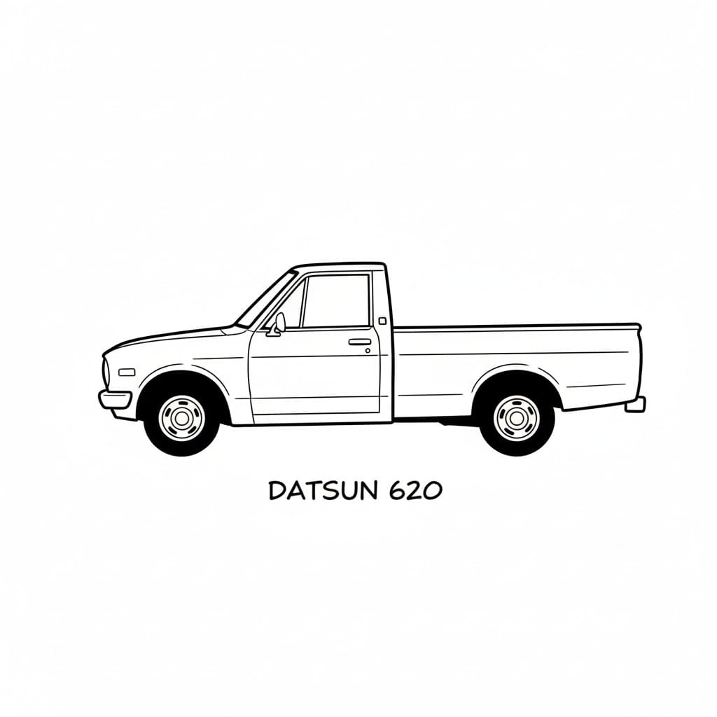 Retro Datsun 620 drawing idea