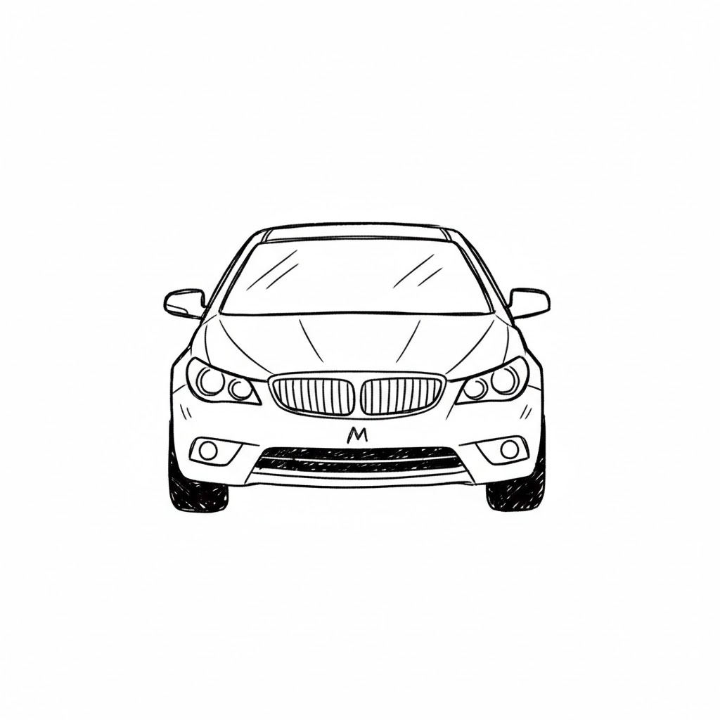 Simple Front View Sedan