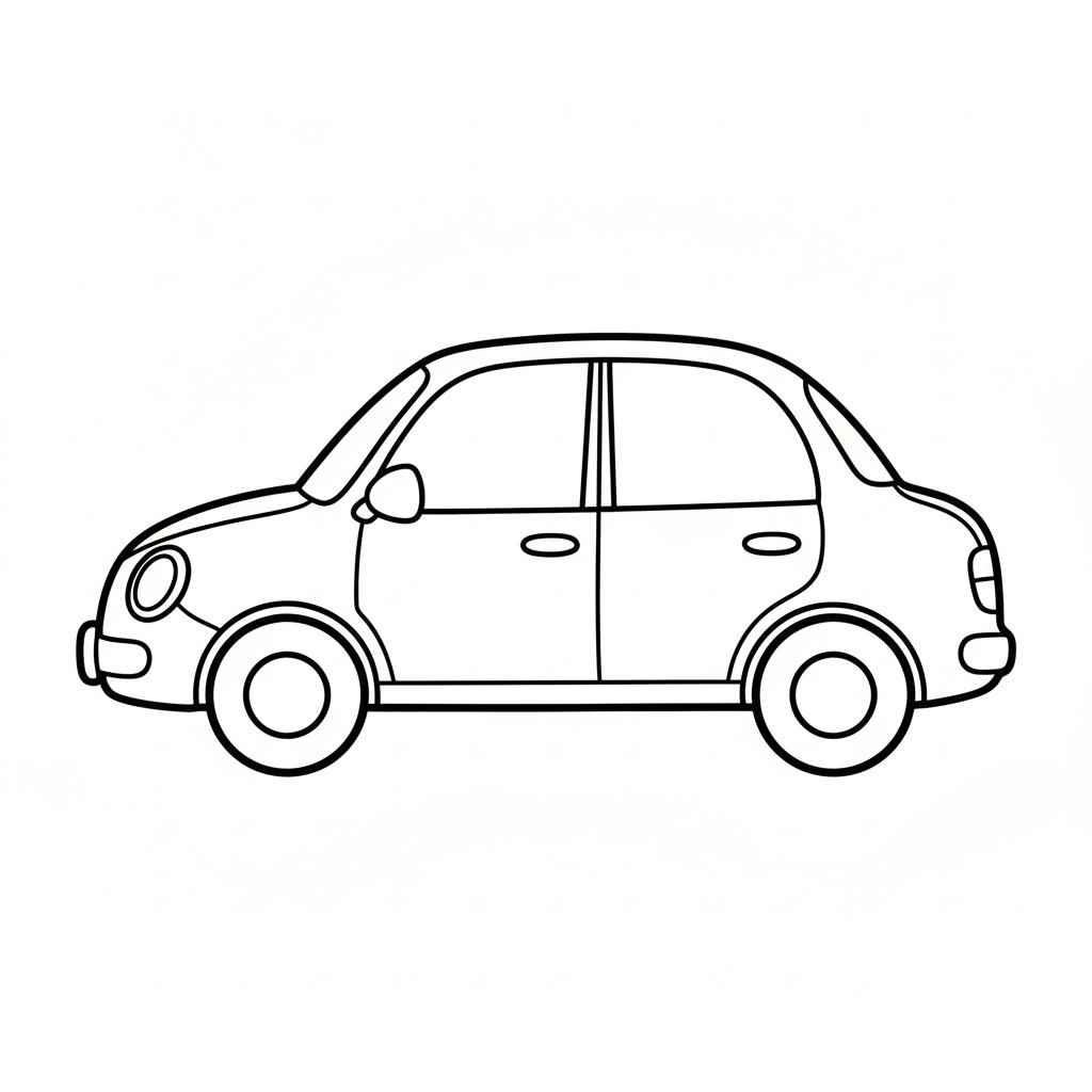 Side View Minimal Sedan