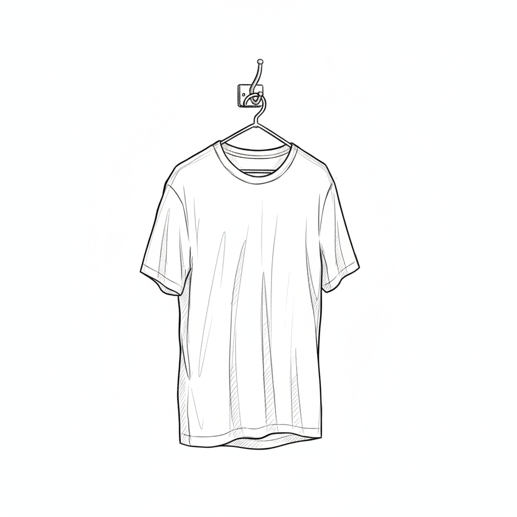 A Shirt Hanging on a Wall Hook