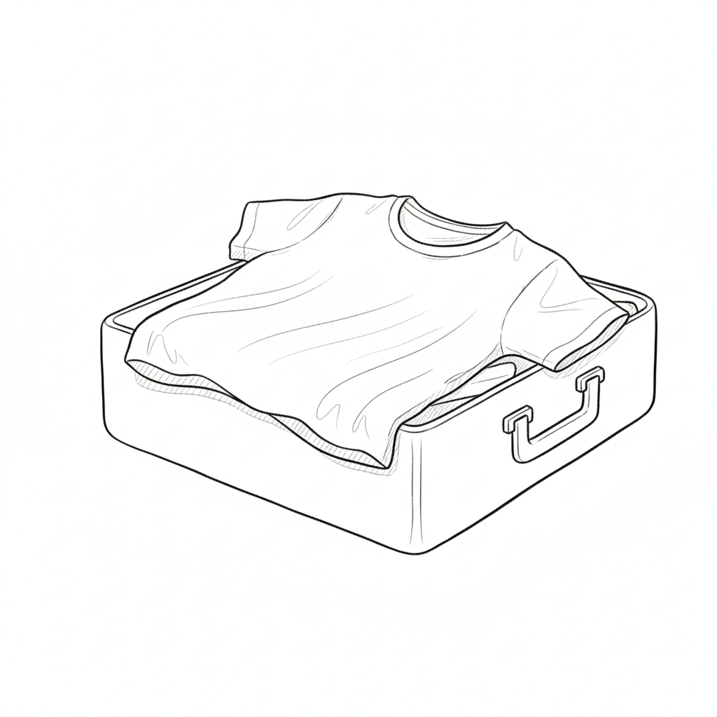 A Shirt Over a Suitcase Edge
