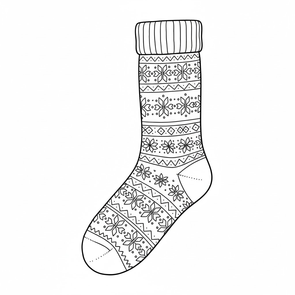 A Long Winter Sock Laying Flat
