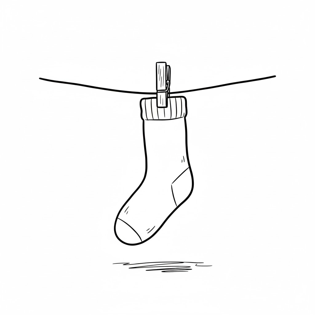 A Sock on a Clothesline
