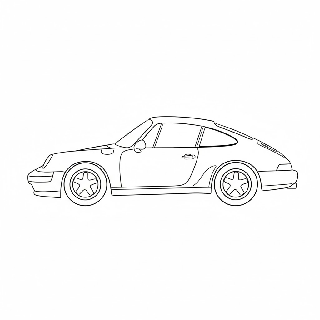 Porsche 911 drawing idea