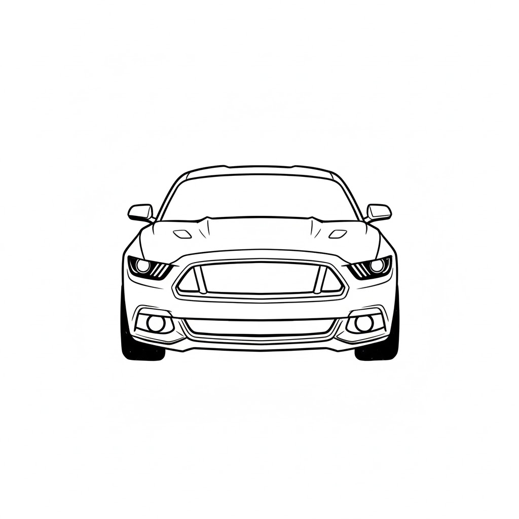 Ford Mustang GT drawing idea