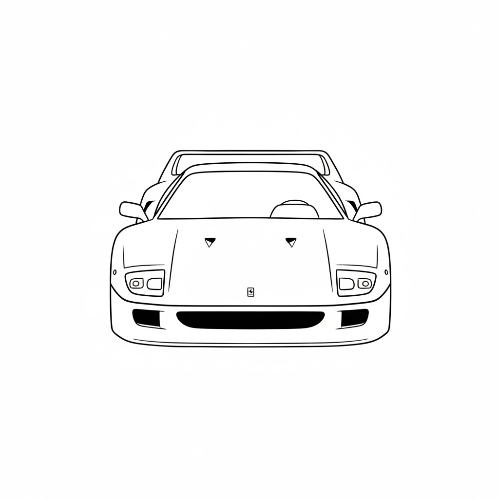 Ferrari F40 drawing idea