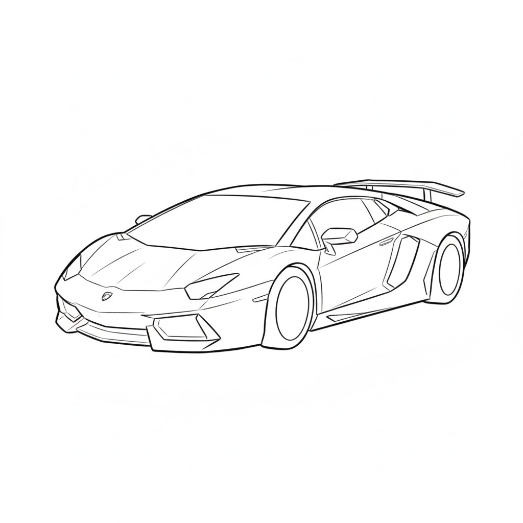 Lamborghini Aventador drawing idea